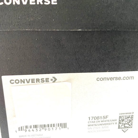 💖MEGA SALE💖Converse Men CT All Star OX White Canvas Universe Red Blue 170815F - Picture 10 of 11